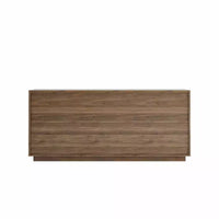 Buffet spiral moderne 59", meuble de rangement d'entrée art bas profil avec portes à texture ondulée 3D - Panipeachy
