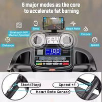 Tapis de course pliable Famistar avec inclinaison automatique à 20 niveaux, 1-20 km/h, bande de roulement 7 couches, capacité de 145 kg pour le fitness à domicile
