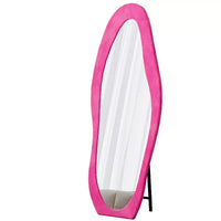 Miroir pleine longueur en flanelle TUYOHW, forme de vague irrégulière, avec trou de suspension, miroir de corps mural ou miroir de sol inclinable pour chambre, salon