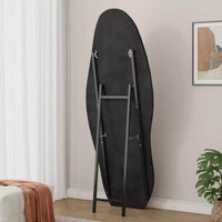 Miroir pleine longueur en flanelle TUYOHW, forme de vague irrégulière, avec trou de suspension, miroir de corps mural ou miroir de sol inclinable pour chambre, salon