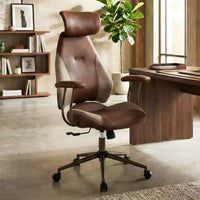 Chaise de bureau ergonomique Costway avec appui-tête 2D, dossier inclinable et roulettes, chaise de jeu bleue/marron et beige/grise et bleue