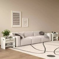 Lot de 2 tables de chevet en rotin avec station de recharge, table de nuit boho avec tiroir et étagère ouverte pour chambre, salon et bureau