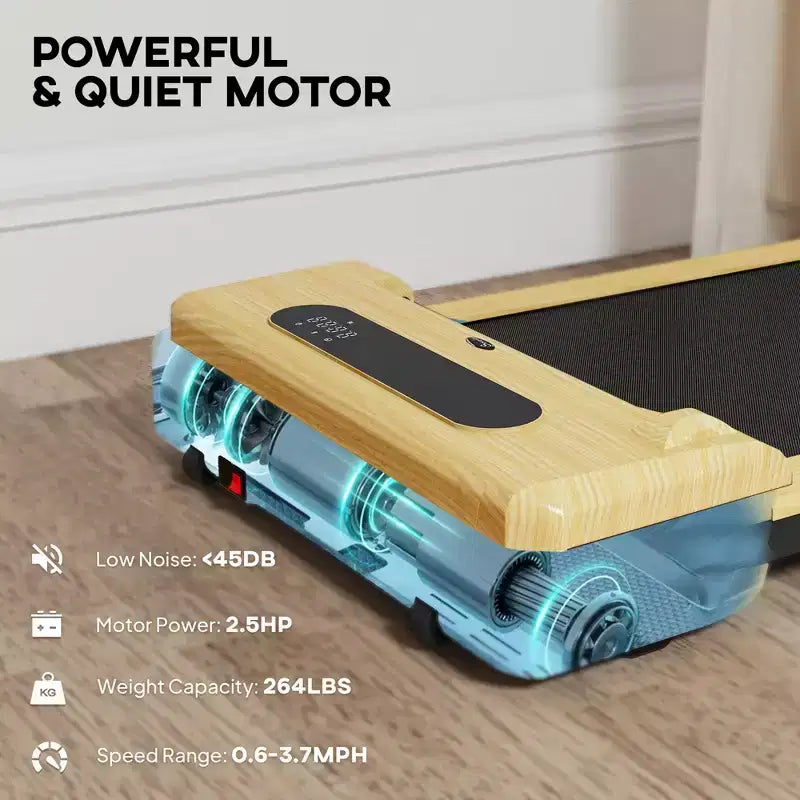 Tapis de marche 2,5 CV Moteur silencieux Portable Sous le bureau pour le bureau à domicile
