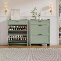 Meuble à chaussures moderne avec tiroir rotatif, organisateur de rangement peu encombrant pour entrée