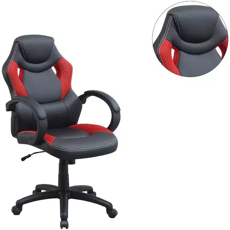 Chaise gaming pivotante TUYOHW à hauteur réglable et roulettes, chaises de bureau ergonomiques, chaise de jeu vidéo pour le bureau et la maison, chaise de loisirs rembourrée