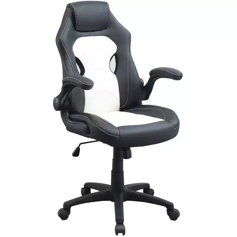 Chaise gaming pivotante TUYOHW à hauteur réglable et roulettes, chaises de bureau ergonomiques, chaise de jeu vidéo pour le bureau et la maison, chaise de loisirs rembourrée