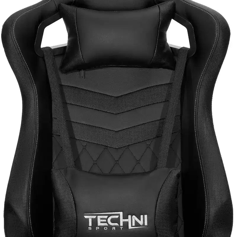 Chaise gaming ergonomique réglable TUYOHW, chaise de bureau pivotante à 360° avec coussin de tête et lombaire, chaise inclinable 90-150 pour le bureau et la maison, max 300 lb, noir