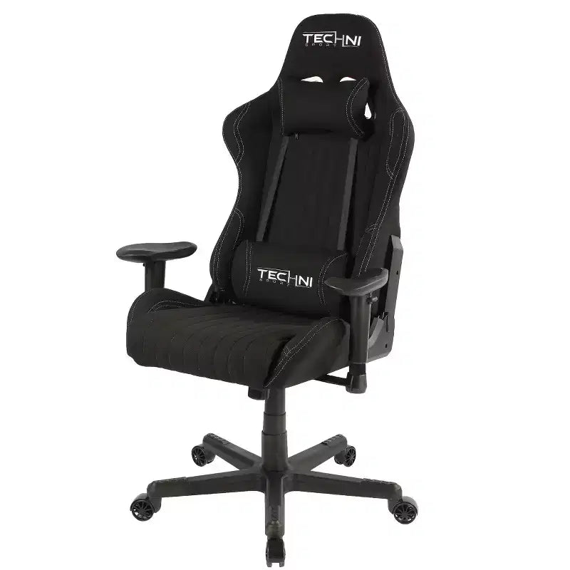 Chaise gaming ergonomique réglable TUYOHW pivotante à 360°, chaises de bureau avec coussin de tête et lombaire, chaise inclinable 90-150 pour le bureau et la maison, max 250 lb, noir