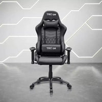 Chaise gaming ergonomique réglable TUYOHW, chaise de bureau pivotante à 360° avec coussin de tête et lombaire, chaise inclinable 90-150 pour le bureau et la maison, max 300 lb, noir