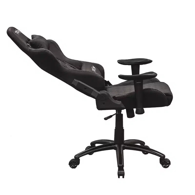 Chaise gaming ergonomique réglable TUYOHW, chaise de bureau pivotante à 360° avec coussin de tête et lombaire, chaise inclinable 90-150 pour le bureau et la maison, max 300 lb, noir