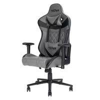 Chaise de jeu ergonomique TUYOHW XL, pivotante à 360°, avec oreillers pour la tête et les lombaires, inclinable de 90 à 150° pour bureau et maison, charge maximale de 158 kg, grise