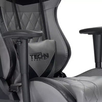 Chaise de jeu ergonomique TUYOHW XL, pivotante à 360°, avec oreillers pour la tête et les lombaires, inclinable de 90 à 150° pour bureau et maison, charge maximale de 158 kg, grise