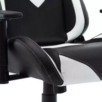 Chaise gaming ergonomique réglable TUYOHW, chaise de bureau pivotante à 360° avec coussin de tête et lombaire, chaise inclinable 90-150 pour le bureau et la maison, max 250 lb, blanc