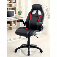 Chaise gaming ergonomique réglable TUYOHW, chaise pivotante à 360° à roulettes, chaise d'ordinateur noir/rouge pour le bureau et la maison, chaise de loisirs polyvalente