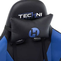 Chaise gaming ergonomique réglable TUYOHW, chaise de bureau pivotante à 360° avec coussin de tête et lombaire, chaise inclinable 90-150 pour le bureau et la maison, max 250 lb, bleu