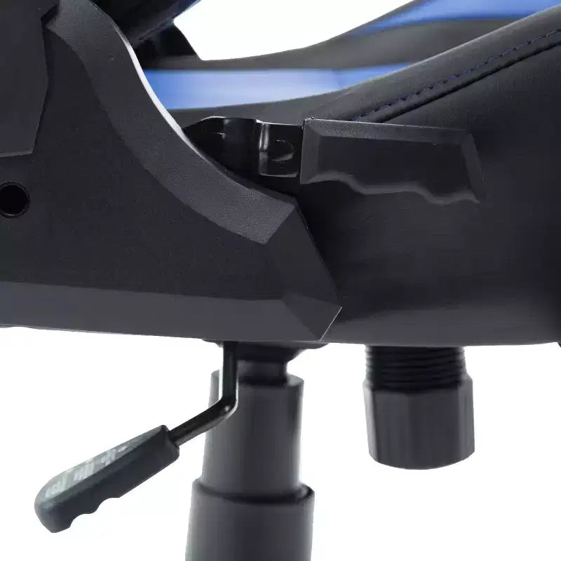 Chaise gaming ergonomique réglable TUYOHW, chaise de bureau pivotante à 360° avec coussin de tête et lombaire, chaise inclinable 90-150 pour le bureau et la maison, max 250 lb, bleu