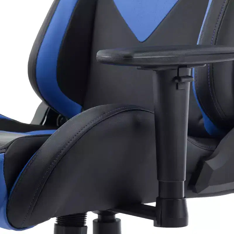 Chaise gaming ergonomique réglable TUYOHW, chaise de bureau pivotante à 360° avec coussin de tête et lombaire, chaise inclinable 90-150 pour le bureau et la maison, max 250 lb, bleu