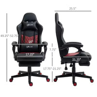 Chaise gaming pivotante TUYOHW 300 lb à hauteur réglable, coussin lombaire et de tête, chaises de bureau ergonomiques inclinables, chaise de jeu vidéo pour le bureau et la maison, noir