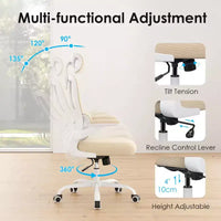 Chaise de bureau ergonomique en maille TUYOHW avec support lombaire réglable, appui-tête et accoudoirs relevables, chaise de bureau à domicile pour l'étude, salle de jeux