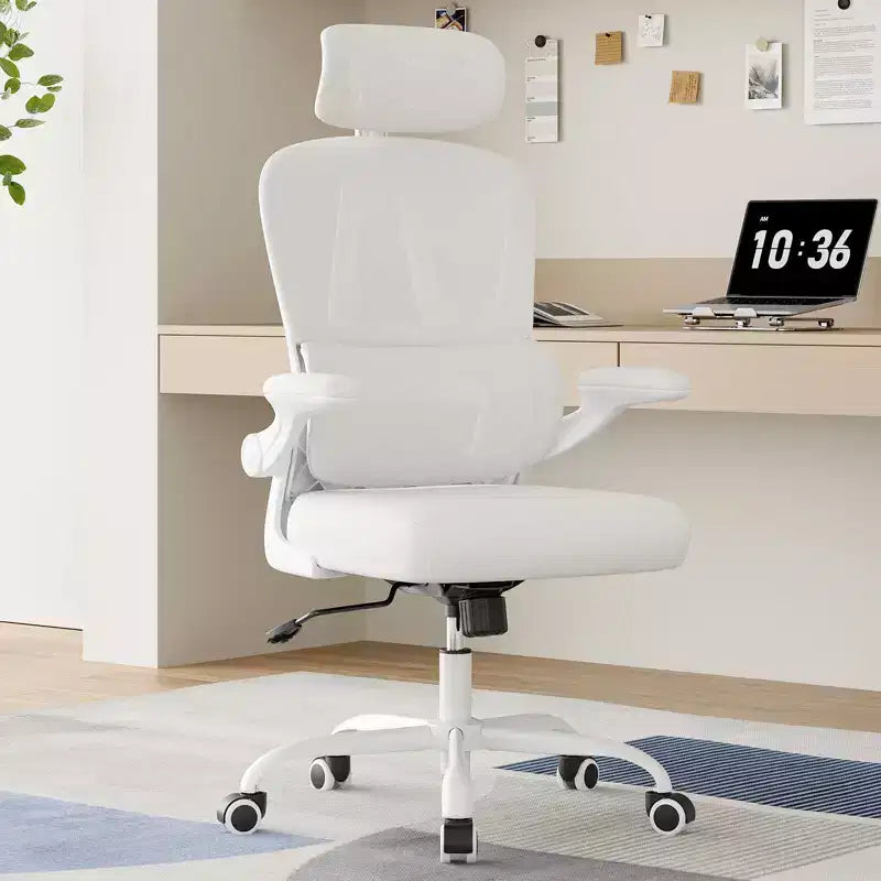 Chaise de bureau ergonomique en maille TUYOHW avec support lombaire réglable, appui-tête et accoudoirs relevables, chaise de bureau à domicile pour l'étude, salle de jeux