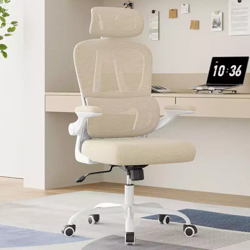 Chaise de bureau ergonomique en maille TUYOHW avec support lombaire réglable, appui-tête et accoudoirs relevables, chaise de bureau à domicile pour l'étude, salle de jeux