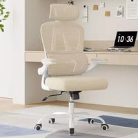 Chaise de bureau ergonomique en maille TUYOHW avec support lombaire réglable, appui-tête et accoudoirs relevables, chaise de bureau à domicile pour l'étude, salle de jeux