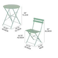Ensemble de bistrot rond 2 pièces en métal - Idéal pour les petits-déjeuners et les discussions sur le patio