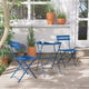 2-Piece Round Metal Patio Set  Ideal for Small Patio Breakfast & Chats