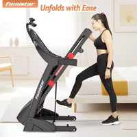 Tapis de course pliable 5 CV avec inclinaison automatique de 20 %, supporte 180 kg, pour la maison, contrôle personnalisé par application, 71 programmes, vitesse rapide de 19 km/h pour une intensité d'entraînement variée