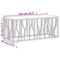 vidaXL Table basse Argent Acier inoxydable Moyenne Table Basse Moderne