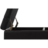 Elliot Grande table basse carrée pouf de rangement 40 pouces de large