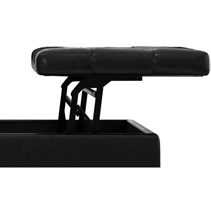 Elliot Grande table basse carrée pouf de rangement 40 pouces de large