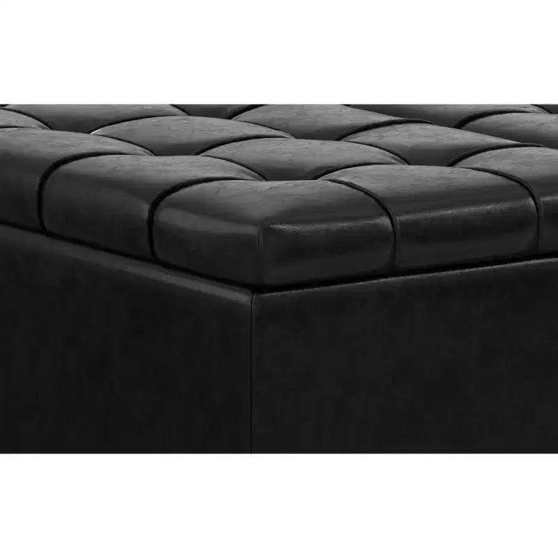 Elliot Grande table basse carrée pouf de rangement 40 pouces de large