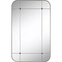 Miroir mural segmenté Uttermost Placid 24x38, or vieilli
