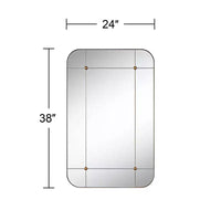 Miroir mural segmenté Uttermost Placid 24x38, or vieilli