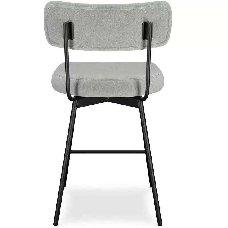 Tabouret de comptoir pivotant moderne contemporain Meredith (lot de 2) en lin polyester