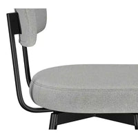 Tabouret de comptoir pivotant moderne contemporain Meredith (lot de 2) en lin polyester