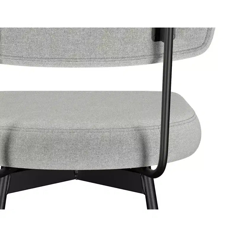 Tabouret de comptoir pivotant moderne contemporain Meredith (lot de 2) en lin polyester