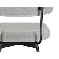 Tabouret de comptoir pivotant moderne contemporain Meredith (lot de 2) en lin polyester