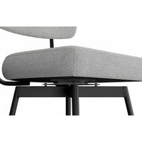 Tabouret de comptoir pivotant moderne contemporain Meredith (lot de 2) en lin polyester