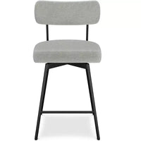 Tabouret de comptoir pivotant moderne contemporain Meredith (lot de 2) en lin polyester