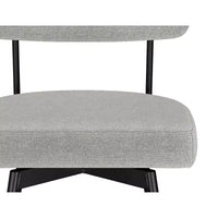 Tabouret de comptoir pivotant moderne contemporain Meredith (lot de 2) en lin polyester