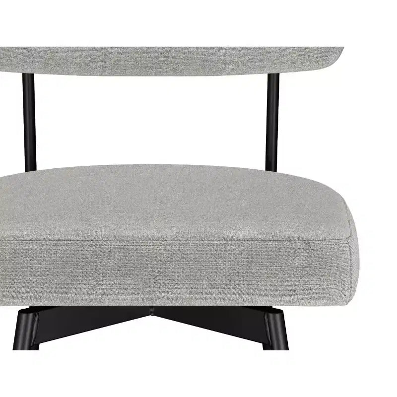 Tabouret de comptoir pivotant moderne contemporain Meredith (lot de 2) en lin polyester