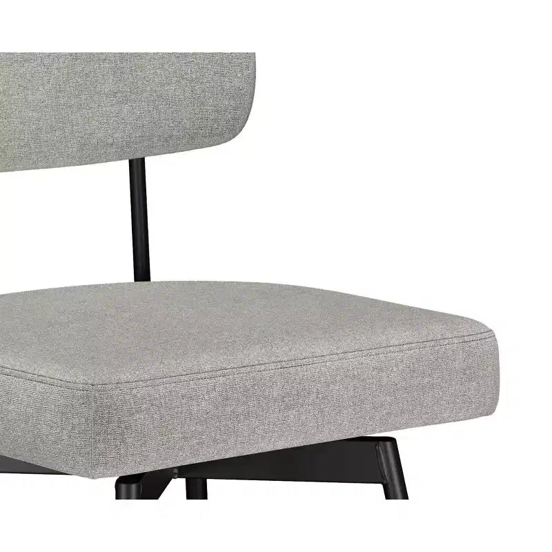 Tabouret de comptoir pivotant moderne contemporain Meredith (lot de 2) en lin polyester