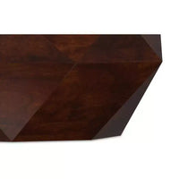 Table basse contemporaine Paros en bois d'acacia massif de 89 cm de large, de forme irrégulière, entièrement assemblée