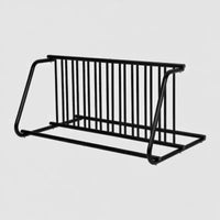 Support à vélos commercial robuste, support de rangement autoportant pour 10 vélos, organisateur en acier pour garage, école, magasin, extérieur, noir