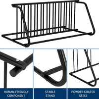 Support à vélos commercial robuste, support de rangement autoportant pour 10 vélos, organisateur en acier pour garage, école, magasin, extérieur, noir