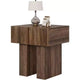 Lantine Table de chevet cannelée, table de nuit en bois avec tiroir de rangement, table d'appoint moderne pour chambre