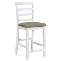 Ensemble de salle à manger 5 pièces de hauteur comptoir pour 4, table rectangulaire en bois avec étagères de rangement et compartiment à vin/barre