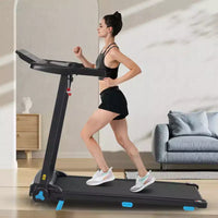 Tapis de course pliable silencieux Whisen 3.0HP, capacité de 136 kg, équipement d'exercice à domicile avec inclinaison, capteurs de fréquence cardiaque - Noir
